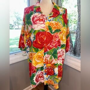 Vintage JAMS WORLD JUBILANT button down HAWAIIAN shirt Floral XXL